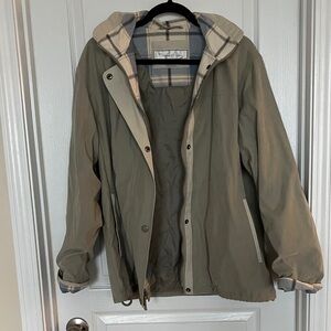 Madison Beige Raincoat with Checkered Lining